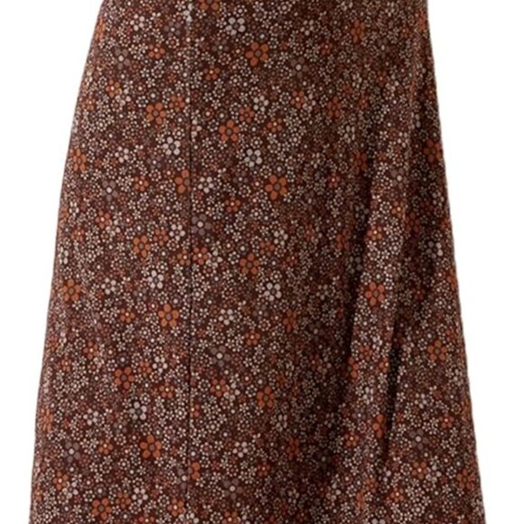 Midi Skirts for Women Elastic High Waisted A Line Flowy Floral Skirt - Picture 2 of 6